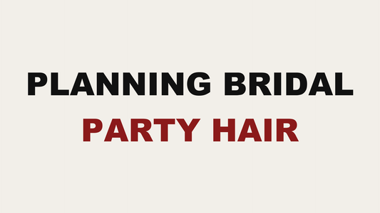 Blog header image reading Planning Bridal Party Hair by MAK Salon in Eastchester, NY