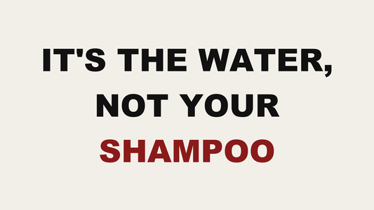 Blog header image reading It's the Water, Not Your Shampoo by MAK Salon in Eastchester, NY