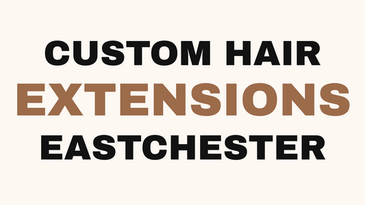 Hair extensions color matching and customization at Maksalon inc, Eastchester NY.